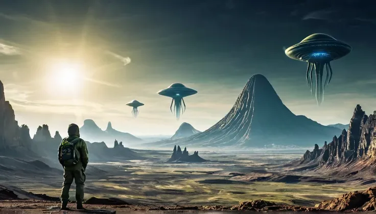 Giant Aliens in a World 