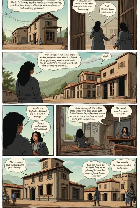 comic strip:  The Goodbye to La Nela

Scenario 1 :  The Aldeacorba Cemetery 
(on a cloudy day,  a group of villagers Watch us a splendid sepulcher in the cemetery)

Villager 1:  Look at that grave !  Of La Nela !
Villager 2: incredible!  She never had anyt...