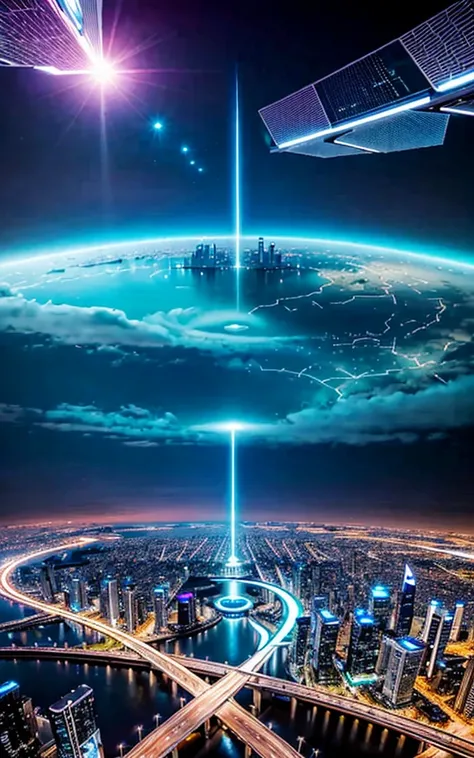 Beautiful city of the future。