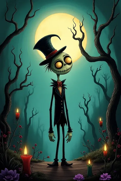 Tim Burton cartoon movie poster