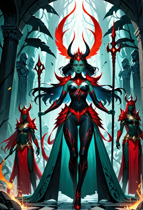 The Queen of the Underworld and Amazoness Guards