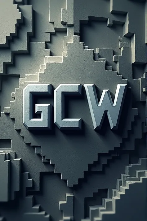 Background image of a Minecraft bedrock with the initials GCW appearing on the front 