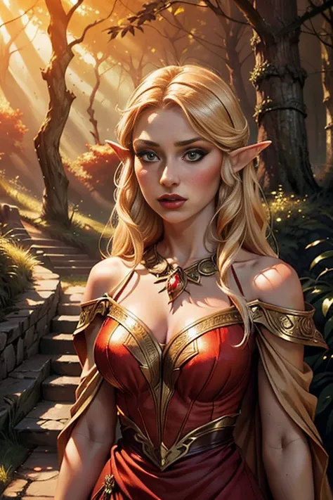 a beautiful and arrogant young elven princess named crystal, 1girl, princess, elf, detailed face and eyes, long eyelashes, elega...