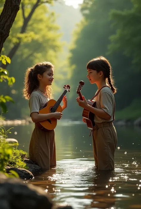 The Matogr duo
Osso and Mathias singing at the edge of a river 