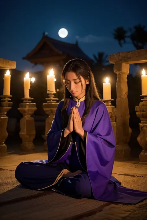 A mysterious and beautiful ancient priest who offers prayers on the night of a full moon