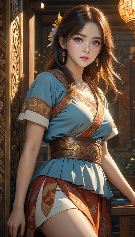 Race ：Anglo-Saxon，Full body shot，Masterpieces，masterpiece，8k， HD quality，CG，CG character style ，Super realistic anime style，3d modeling realism 0.8，Full body shot，Photographed the golden ratio of the thighs ， golden ratio body ，Long legs，Big eyes，Real 0 .8...