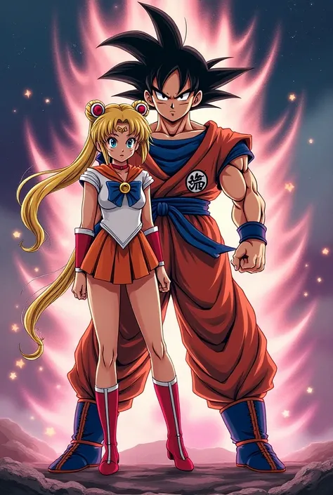 SAILOR MOON e goku, anime style