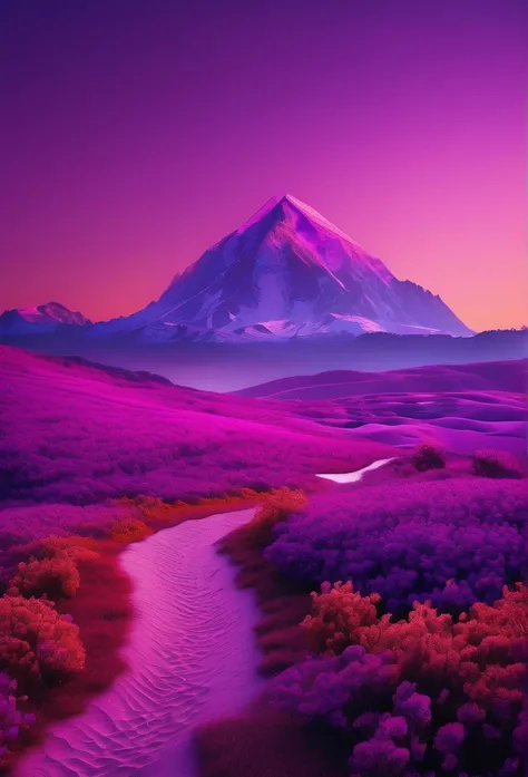 purple aesthetic landscape, 8k, masterpiece,