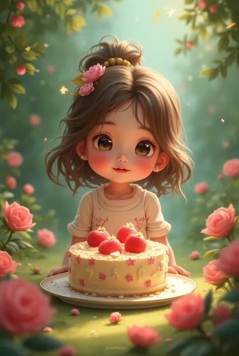 A girl found cake
