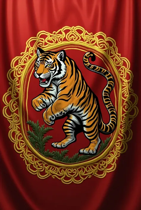 Tiger symbol flag
