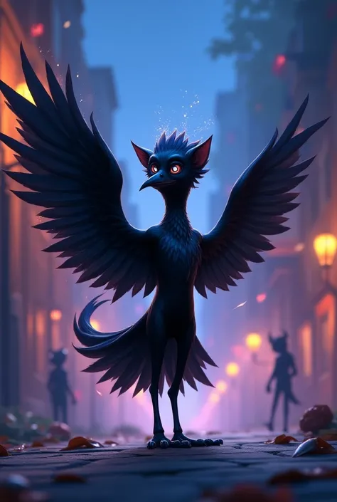 Kwami from the black crow with wings. Miraculous:  The Adventures of Ladybug type of animation similar to the series Miraculous The Adventures of Ladybug 