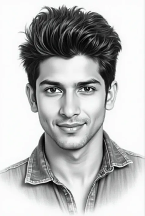 Create a photo pencil sketch of Indian Singer Darshan Raval