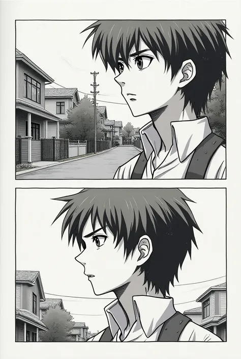 Heres a script for the first chapter of "Chrono Requiem":

*Chapter 1: "Awakening"*

*Page 1:*

[Panel 1: Akira Minamoto, 17, walking home from school]

Akira (thought bubble): Another ordinary day...

[Panel 2: Close-up of Akiras face, lost in thought]

A...