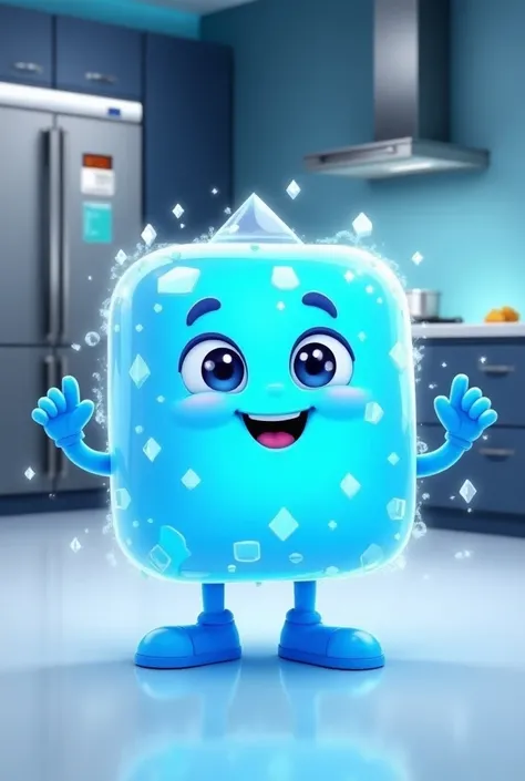 Create an ice maker mascot called Ice Aky