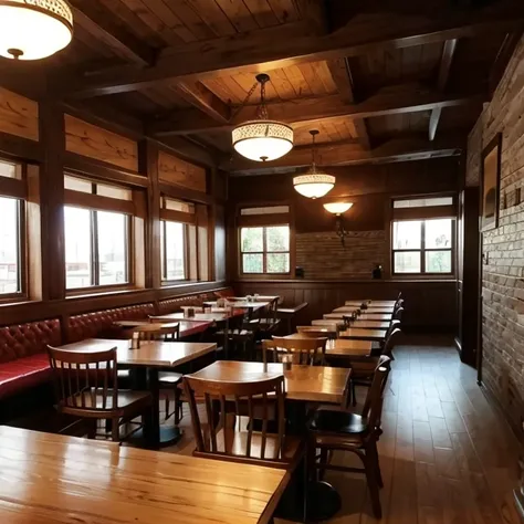  a gorgeous western restaurant，spacious，Huge wide table 