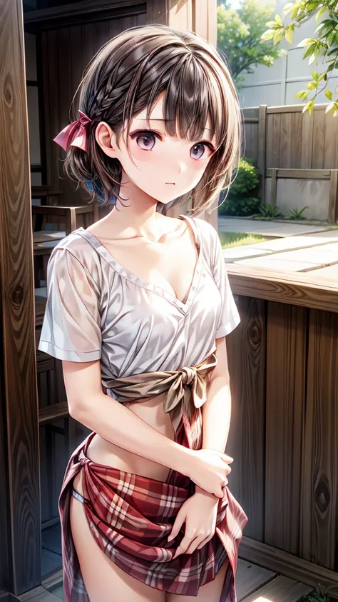 yamada nau ,  are of the best quality, masterpiece, 1 Girl, Solitary, Small Breasts, Bangs, Hairpin, Hair accessories, , clothing, ,  Sarong, ,   twisted root,