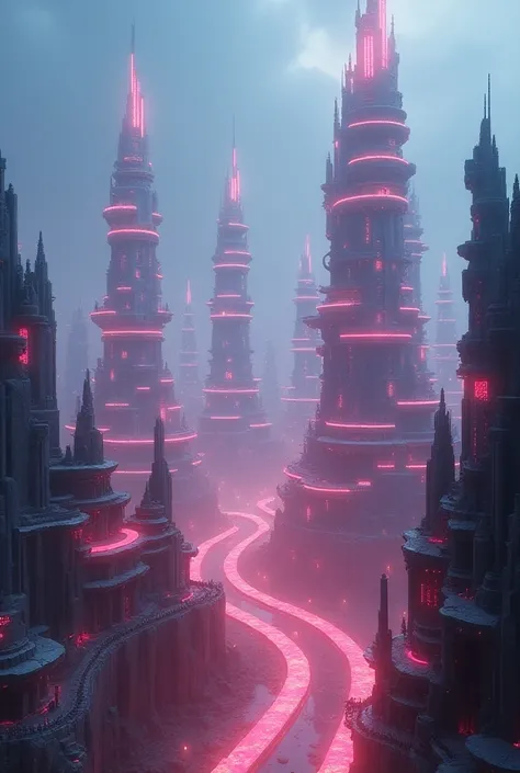 a pure white city made of light, unusual building shapes, in a neo-futuristic planet, futuristic landscape, detailed architecture, glowing neon lights, cinematic composition, vibrant colors, dramatic lighting, volumetric fog, cinematic atmosphere, dystopia...