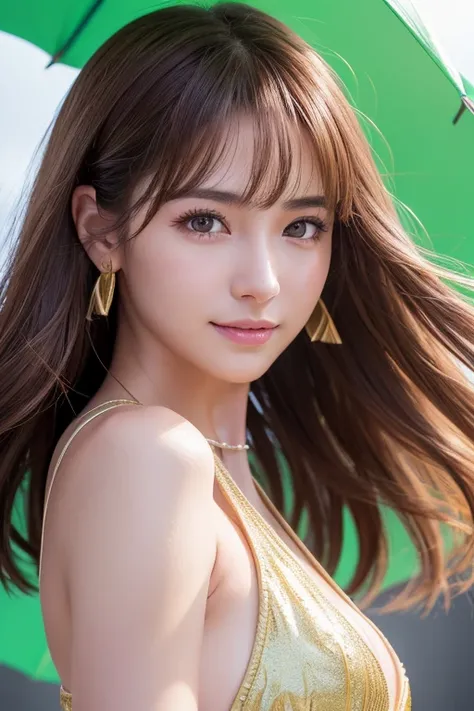 (Please redeem, 8k, On the table, 超High resolution: 1.3), One Girl,  ,Light brown hair, Straight bangs, Hair behind the ear, Hair that falls over the shoulders, Long Hair,  Slim figure, Ultra-thin face, Delicate lips, Beautiful Eyes, double eyelid, , A lit...