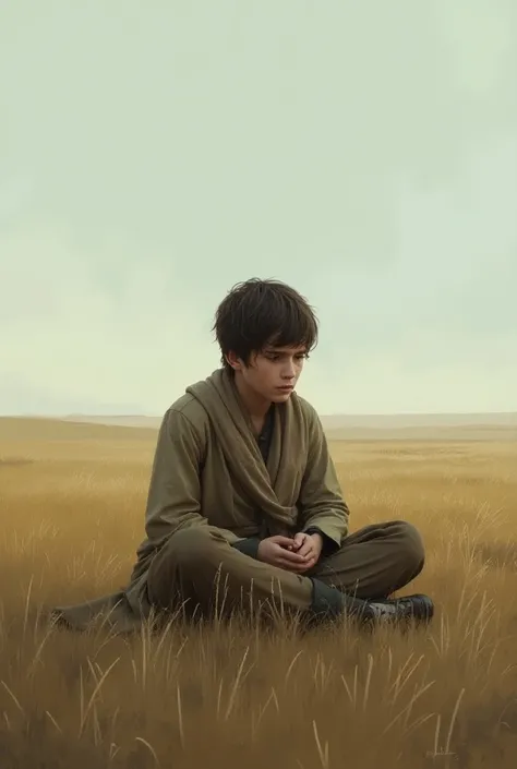 The shepherd boy sits crying in the steppe