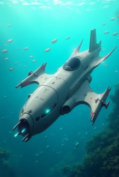 Submarine drone, anime style
