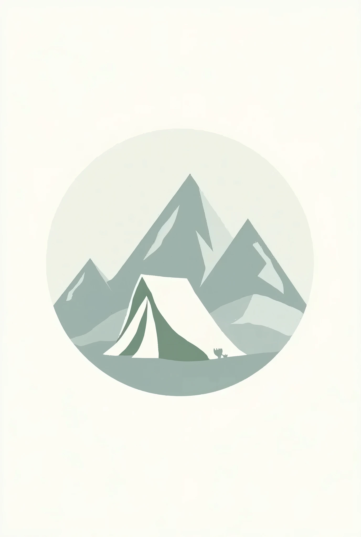 make me a logo with the name Family Adventure Chronicles, with a camping tent and mountains, the logo must be round