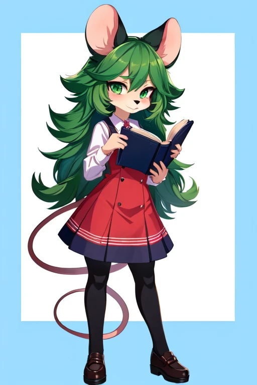 a close up of a cartoon mouse holding a knife and a book, fursona wearing stylish clothes, female fursona, magic school uniform, female furry mini cute style, from cryptid academia, tatsumaki, full body portrait of a short!, loli in dress, anime catgirl, c...