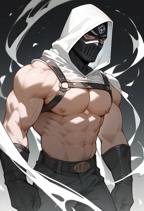 a strong masked man，muscle