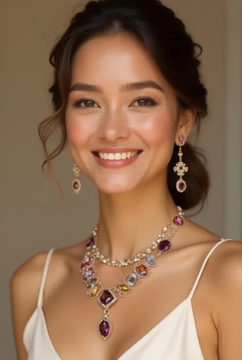 Image for semijewelry store
With a beautiful and happy woman wearing semijewels
