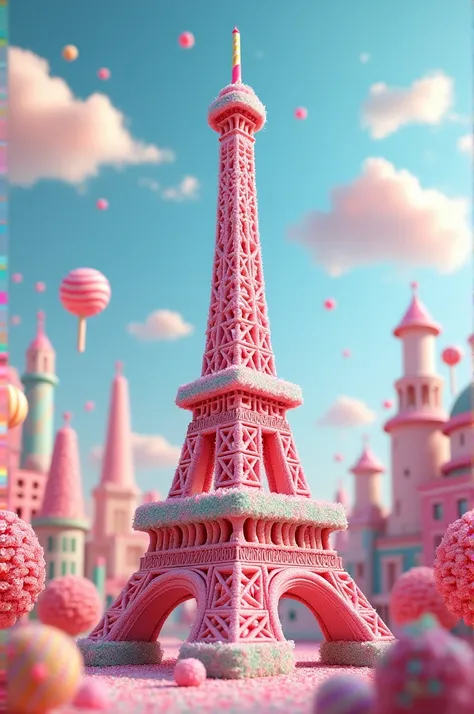 Candy eiffle tower