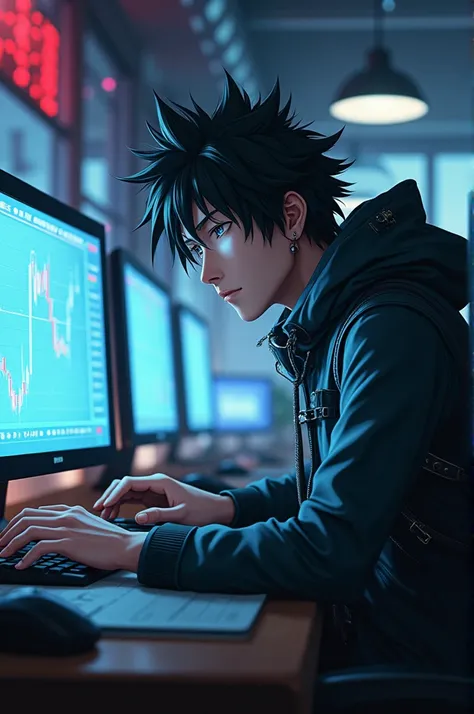 Tanjiro qui fait le trading