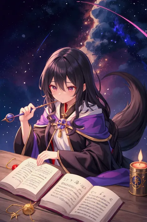  cartoon wizard with a book and wand , fefemaleの魔法使い,  a young fe male wizard , Wizard T-pose, 魔female girl, Spell casting wizard, a 魔female, middle-aged 魔female, Black-haired wizard, sorcerer magic 魔female, Wizard casting a spell,  a beautiful fe male wiz...