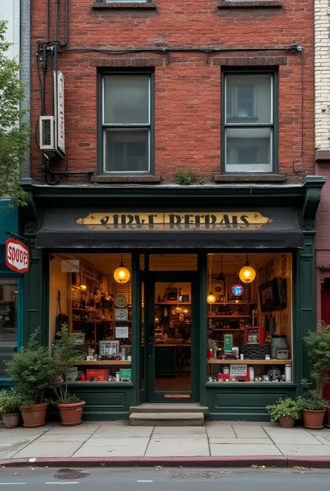 Facade of a rubber shop

