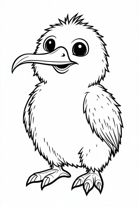 kiwi bird vector images for a coloring book