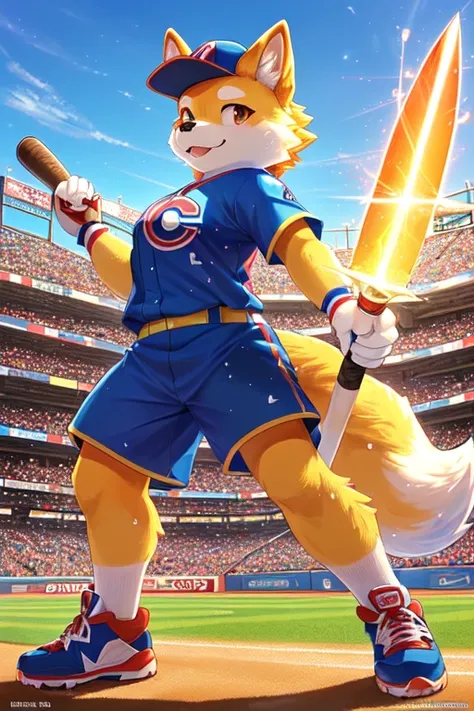 a close up of a mascot of a baseball team on a field, habs mascot youppi pokemon shiny, full body mascot, official art, high detailed official artwork, sports team mascot, official artwork, sports mascot, pokemon sword and sheild, official artwork hdr, shi...