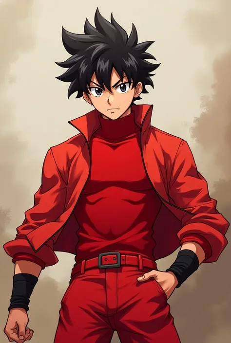 Male anime character in red clothes 