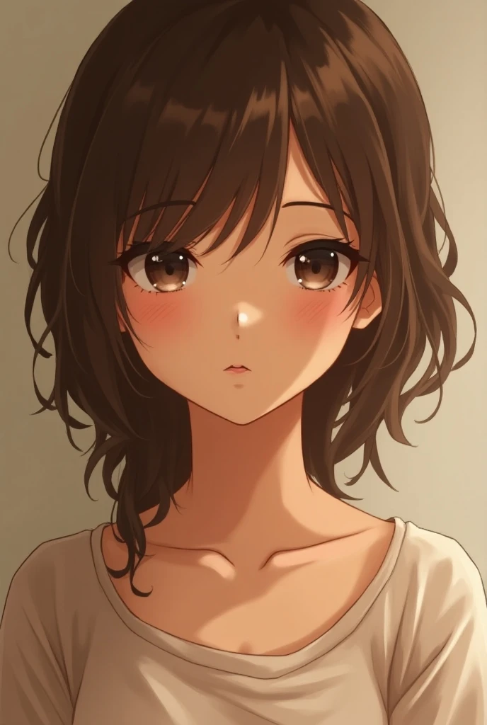 Light brown-haired girl
Black Eye and Brown Skin Anime