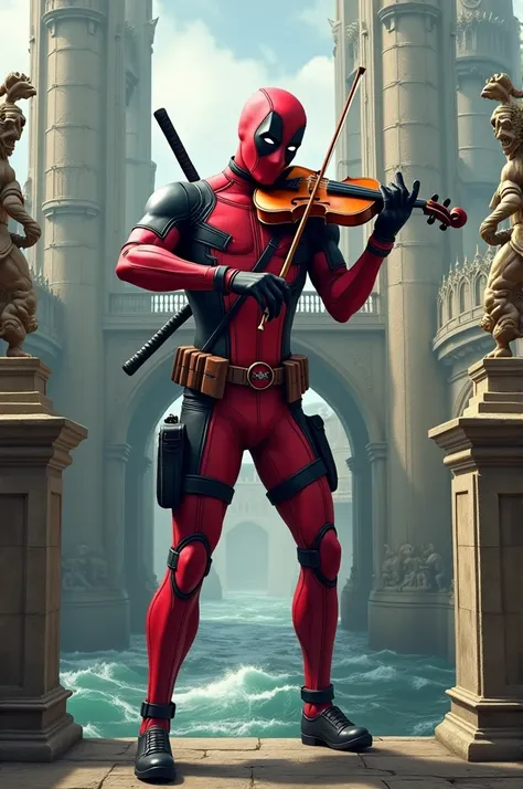 deadpool plays violin on broshin bridge  