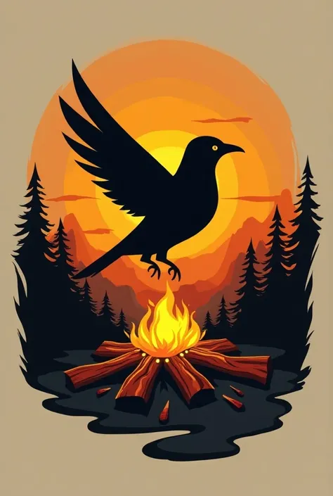 logo　Sparrow　cool　Bonfire　Outdoor