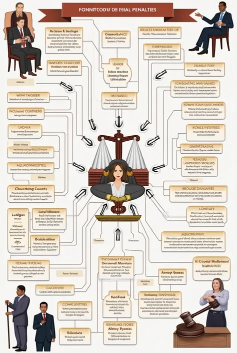 Generate a concept map on the penalties for feminicides
