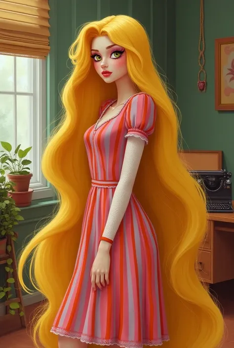 Do Rapunzel in the 60s striped