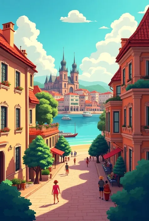 Animated cover depicting the Czech Republic and Australia: their astro-Hungarian culture without people
