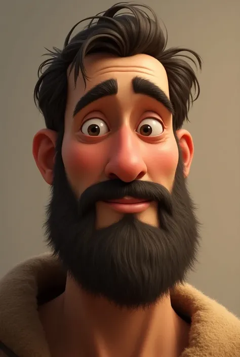 Face of the character Abraham in Carlton for ren Disney Pixar style