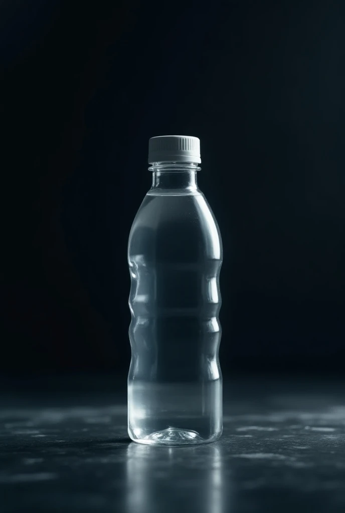 create unique plastic water bottle for 500ml make it sound expensive premium but transparent, make a photo cinematic