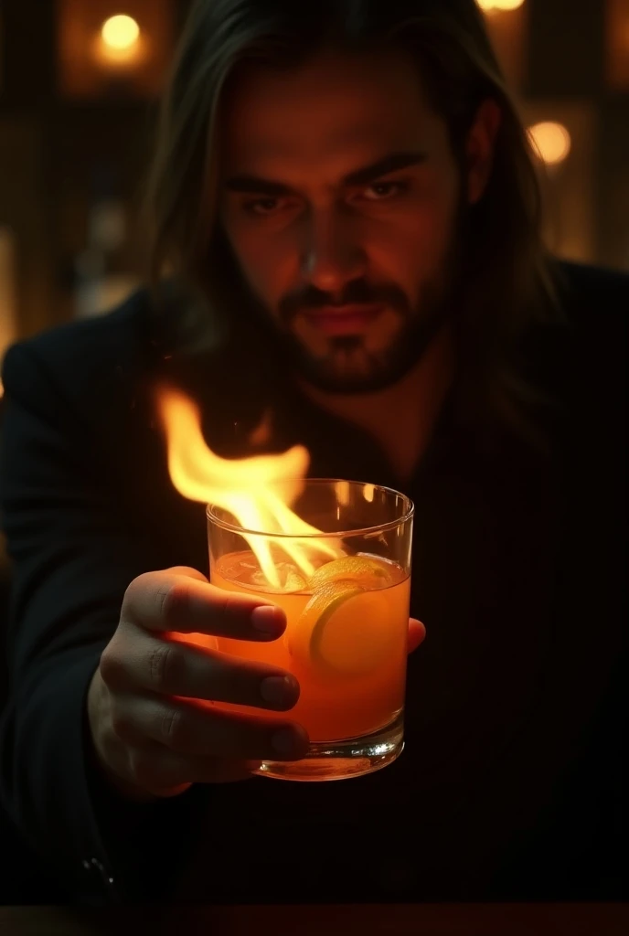 Holding a burn drink