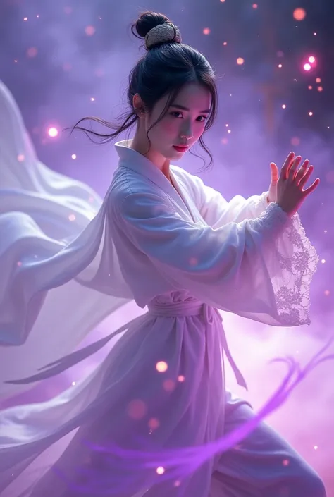 uhd, epic, cinematic still frame, sharp focus, craft a hyper realistic photo of most attractive and beautiful Wuxia girl (beautiful Dilraba Dilmurat,angel face), (beautiful face)、(((1 juvenile，full bodyesbian，tear-mole:)))full bodyesbian，Sharp eyes，Clear f...