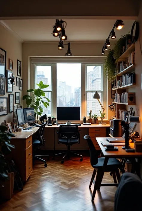 A photographers office 
