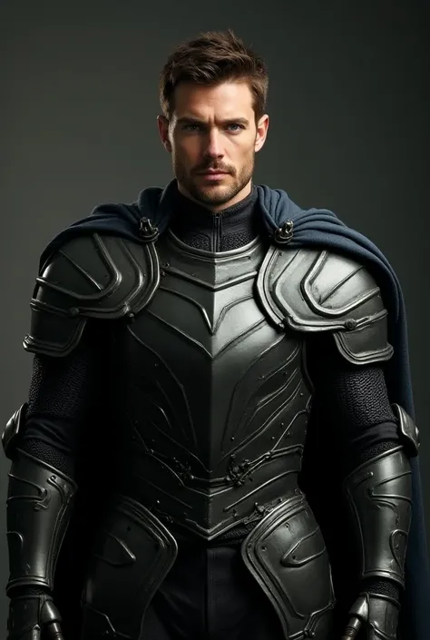 upper body shot, 30 year old man, very handsome and tall, very muscular, blue eyes, short hair and its dark blond, short beard, GoaUld armor from Star Trek, complex fantasy character, fantasy, magic, dynamic pose, Henry Cavill, Jensen Ackles, photorealisti...