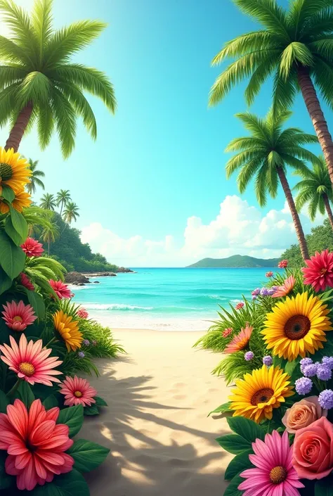 💐🌻🌹🏝🌹🌻💐