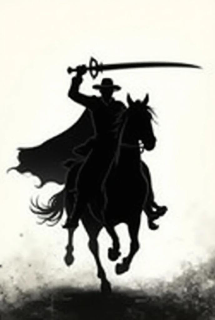 a silhouette of a man riding a horse with a sword, a statue by Taiyō Matsumoto, Trending on Pixabay, creation,  Don Quixote has a book {x} rider has a big sword, silhouette!!!, 1024x1024, character silhouette, strong silhouette, detailed silhouette, silhou...