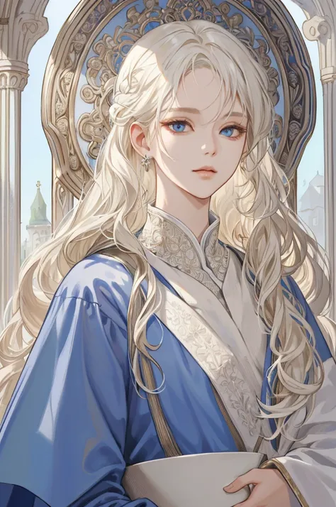 (extreamly delicate and beautiful:1.2), 8K,(masterpiece:1.0),(best_quality:1.0), 1 girl, and intricate detailing, Enlarged textures, and intricate detailing, finely eye and detailed face, and intricate detailing, shiraga, platinum blonde curls long hair, (...